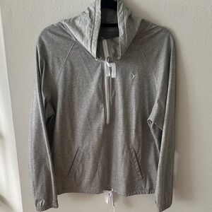 Old Navy Light Gray Zip-Up Running Jacket waterproof